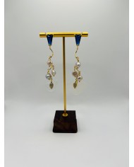 PENDIENTES ARTESANOS DE CRISTAL MARINO