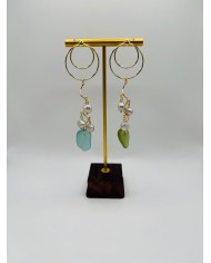 PENDIENTES ARTESANOS DE CISTAL MARINO