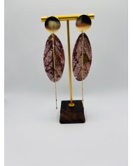 PENDIENTES ARTESANOS DE HOJA NATURAL