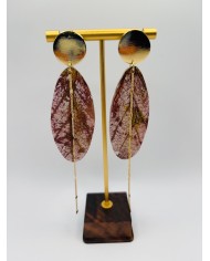 PENDIENTES ARTESANOS DE HOJA NATURAL