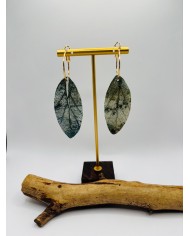 PENDIENTES ARTESANOS DE HOJA NATURAL ESQUELETIZADA