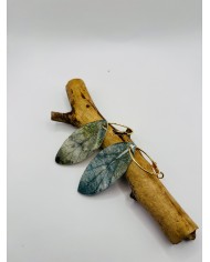 PENDIENTES ARTESANOS DE HOJA NATURAL ESQUELETIZADA