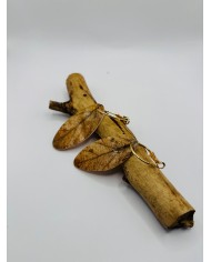 PENDIENTES ARTESANOS DE HOJA NATURAL ESQUELETIZADA