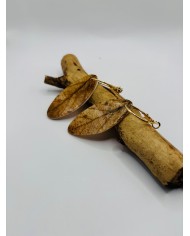 PENDIENTES ARTESANOS DE HOJA NATURAL ESQUELETIZADA