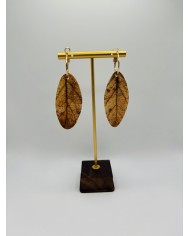 PENDIENTES ARTESANOS DE HOJA NATURAL ESQUELETIZADA