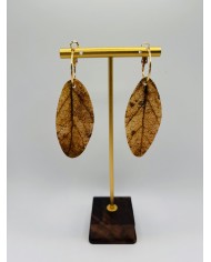 PENDIENTES ARTESANOS DE HOJA NATURAL ESQUELETIZADA