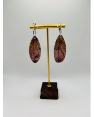 PENDIENTES ARTESANOS DE HOJA NATURAL ESQUELETIZADA