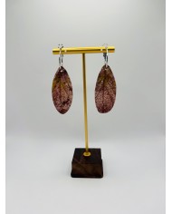PENDIENTES ARTESANOS DE HOJA NATURAL ESQUELETIZADA