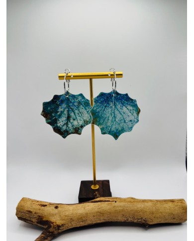 PENDIENTES ARTESANOS DE HOJA NATURAL