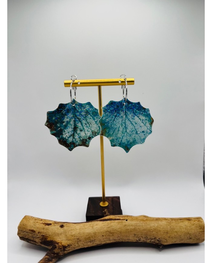 PENDIENTES ARTESANOS DE HOJA NATURAL