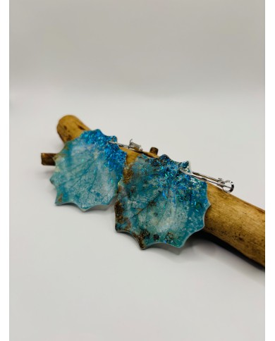 PENDIENTES ARTESANOS DE HOJA NATURAL