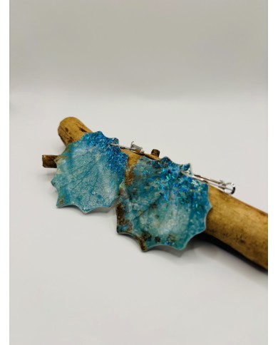 PENDIENTES ARTESANOS DE HOJA NATURAL