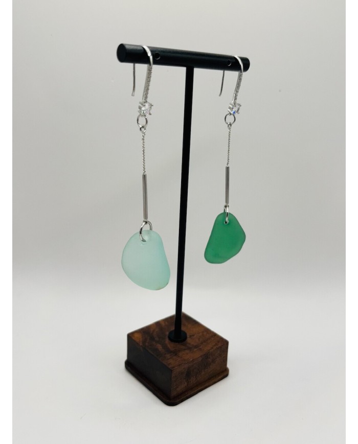 PENDIENTES ARTESANOS DE CISTAL MARINO