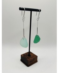 PENDIENTES ARTESANOS DE CISTAL MARINO