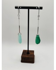 PENDIENTES ARTESANOS DE CISTAL MARINO