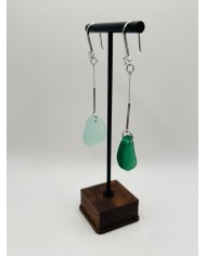 PENDIENTES ARTESANOS DE CISTAL MARINO