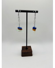 PENDIENTES ARTESANOS DE CRISTAL MARINO