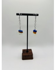 PENDIENTES ARTESANOS DE CRISTAL MARINO