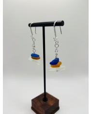 PENDIENTES ARTESANOS DE CRISTAL MARINO