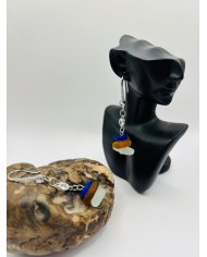 PENDIENTES ARTESANOS DE CRISTAL MARINO