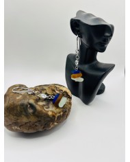 PENDIENTES ARTESANOS DE CRISTAL MARINO