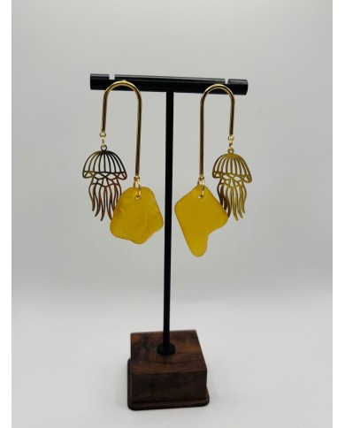 PENDIENTES ARTESANOS DE CRISTAL MARINO
