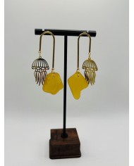 PENDIENTES ARTESANOS DE CRISTAL MARINO