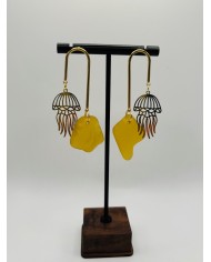 PENDIENTES ARTESANOS DE CRISTAL MARINO