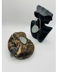 PENDIENTES ARTESANOS DE CRISTAL MARINO