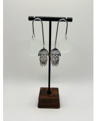 PENDIENTES ARTESANOS DE CRISTAL MARINO