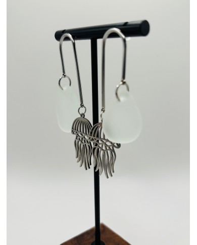 PENDIENTES ARTESANOS DE CRISTAL MARINO