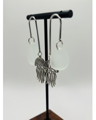 PENDIENTES ARTESANOS DE CRISTAL MARINO