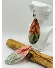 PENDIENTES ARTESANOS DE HOJA NATURAL ESQUELETIZADA