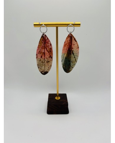 PENDIENTES ARTESANOS DE HOJA NATURAL