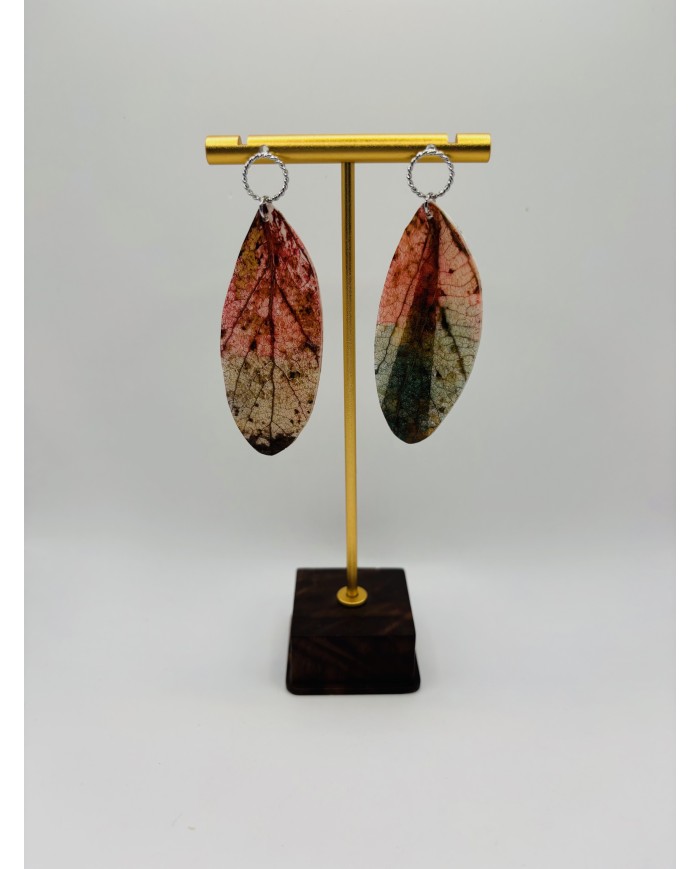 PENDIENTES ARTESANOS DE HOJA NATURAL