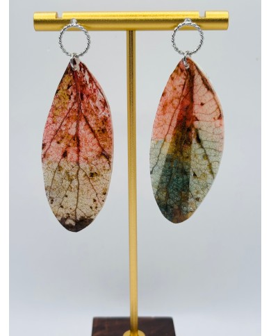 PENDIENTES ARTESANOS DE HOJA NATURAL