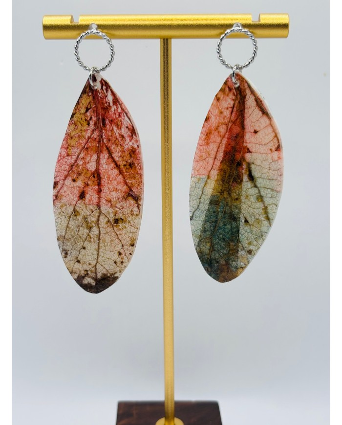 PENDIENTES ARTESANOS DE HOJA NATURAL