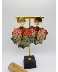 PENDIENTES ARTESANOS DE HOJA NATURAL