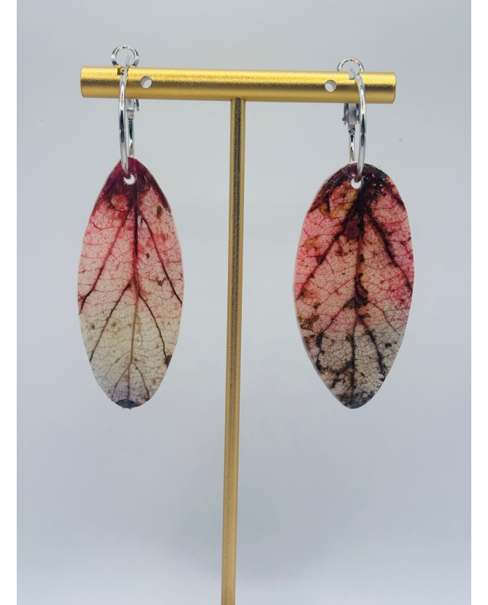 PENDIENTES ARTESANOS DE HOJA NATURAL