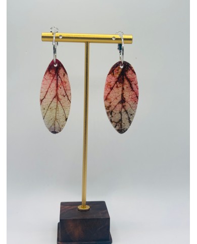 PENDIENTES ARTESANOS DE HOJA NATURAL