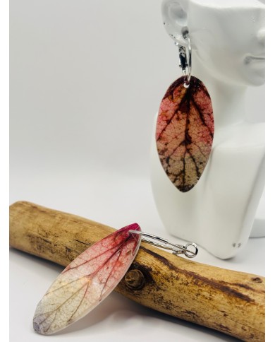 PENDIENTES ARTESANOS DE HOJA NATURAL