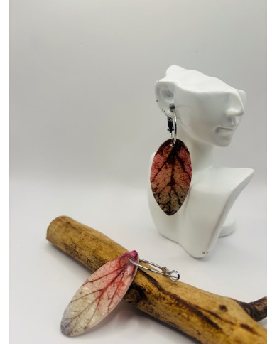 PENDIENTES ARTESANOS DE HOJA NATURAL