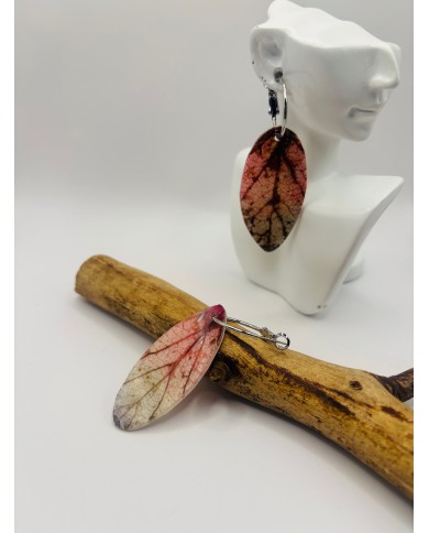 PENDIENTES ARTESANOS DE HOJA NATURAL