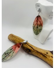 PENDIENTES ARTESANOS DE HOJA NATURAL ESQUELETIZADA