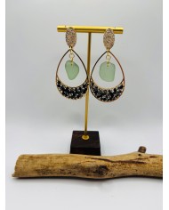 PENDIENTES ARTESANOS DE CRISTAL MARINO