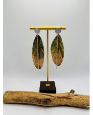 PENDIENTES ARTESANOS DE HOJA NATURAL