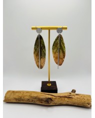 PENDIENTES ARTESANOS DE HOJA NATURAL