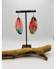PENDIENTES ARTESANOS DE HOJA NATURAL