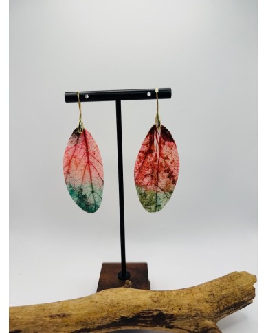 PENDIENTES ARTESANOS DE HOJA NATURAL
