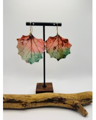 PENDIENTES ARTESANO DE HOJA NATURAL